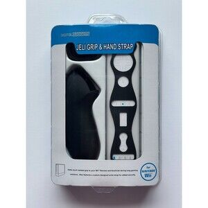 Digital Gadgets Jeli Grip & Hand Strap for Nintendo Wii - Black & Clear
